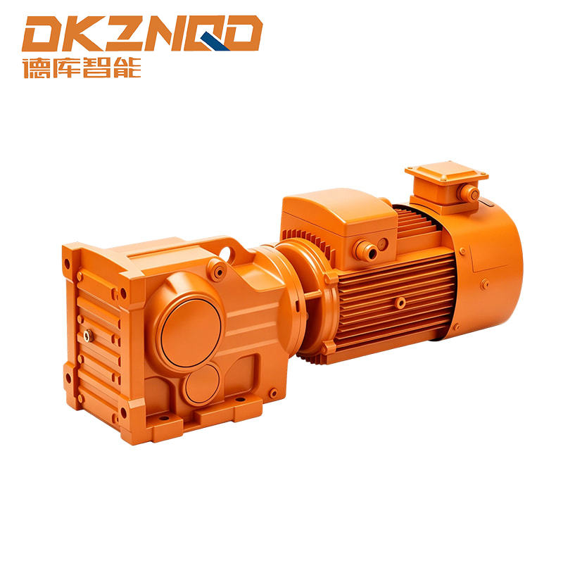 Motor cu angrenaj elicoidal cu ax tubular montat pe flanșă seria K